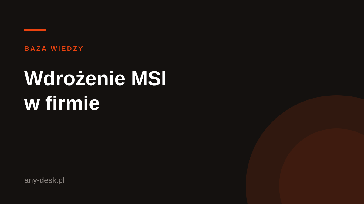 Masowe wdrożenie AnyDesk przez MSI